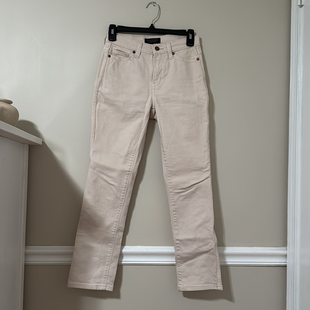 High rise straight cut cream pants - Banana Republic - Picture 5 of 6